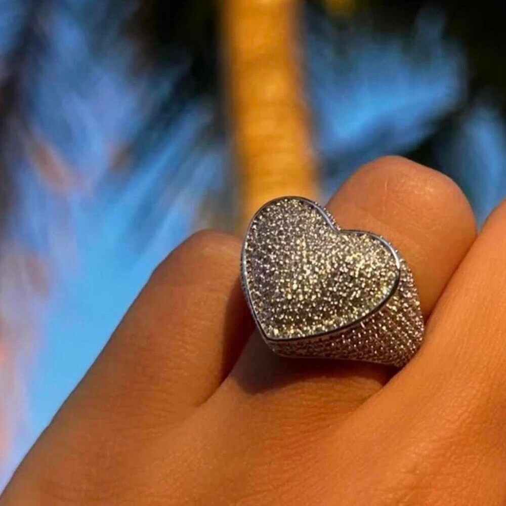 Silver Heart Ring Size 7 30 Bd - Picture 3 of 3